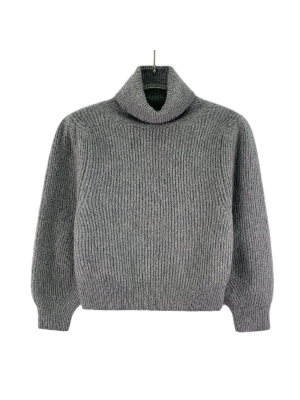 Celine Grey Cashmere Turtleneck Knit Sweater
